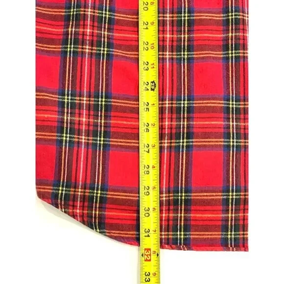 L.L Bean Men’s Red and Green Casual Button-Down Flannel Shirt Size L - Picture 4 of 5